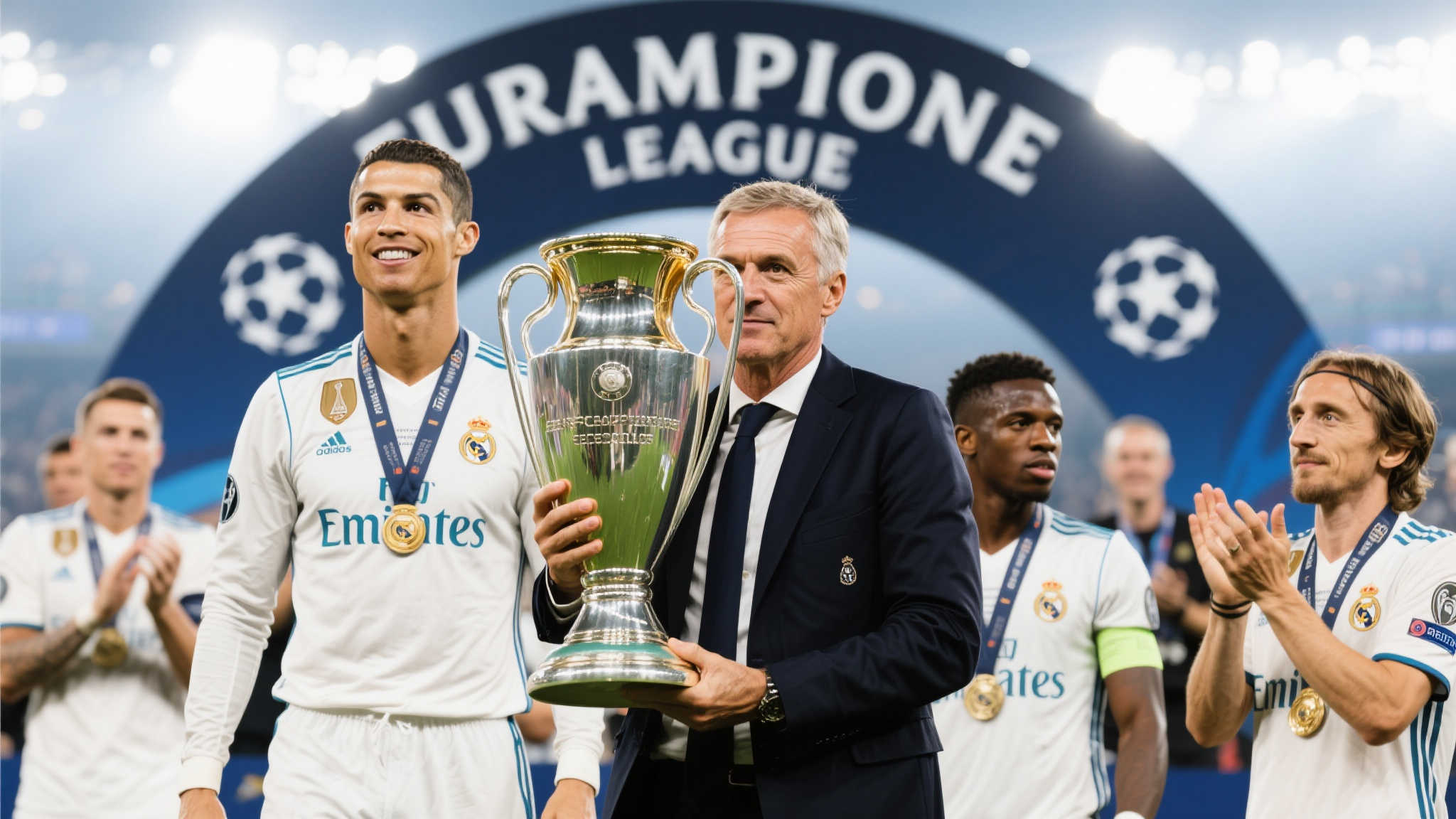 如今在足坛，捧得欧洲冠军联赛（简称:欧冠）冠军,已